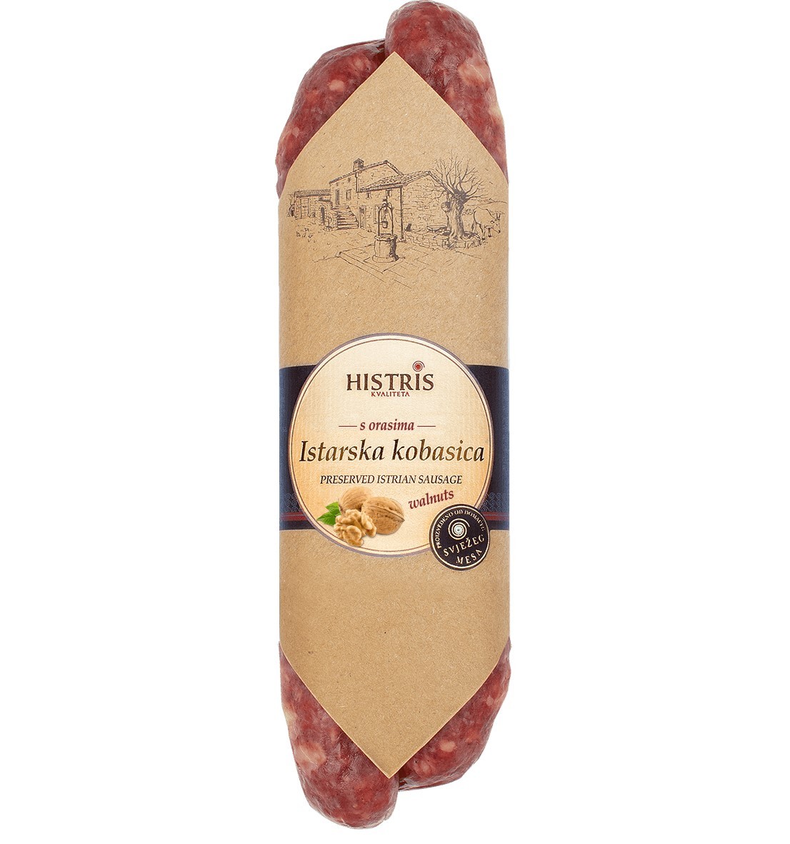 Istrian sausage with walnuts, Histris