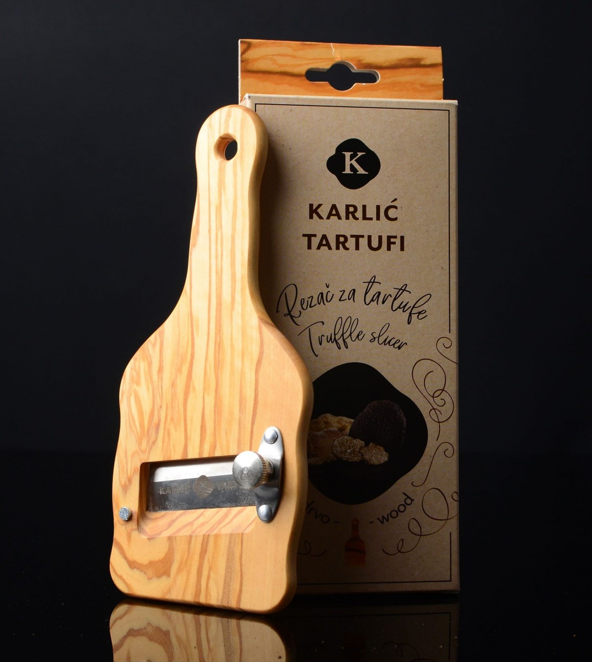 Wooden truffle cutter, Karlić Tartufi