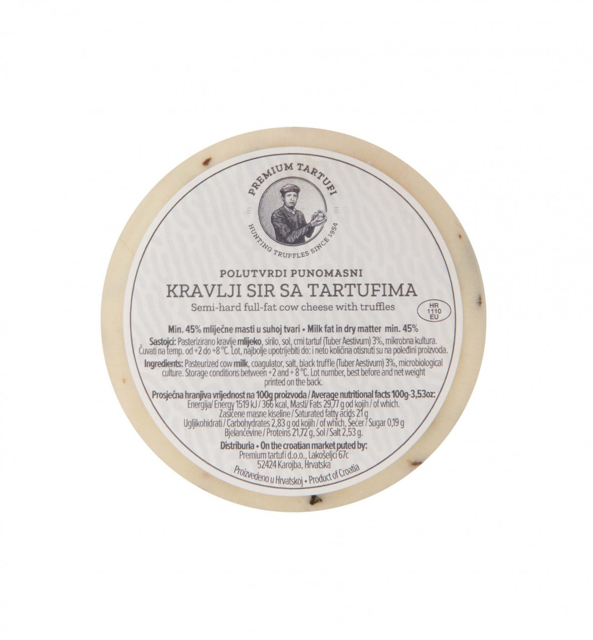 Cow's cheese with black truffle, Premium Tartufi d.o.o