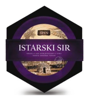 Istrischer Kuhkäse in Teran (Wein) - Špin, Špin