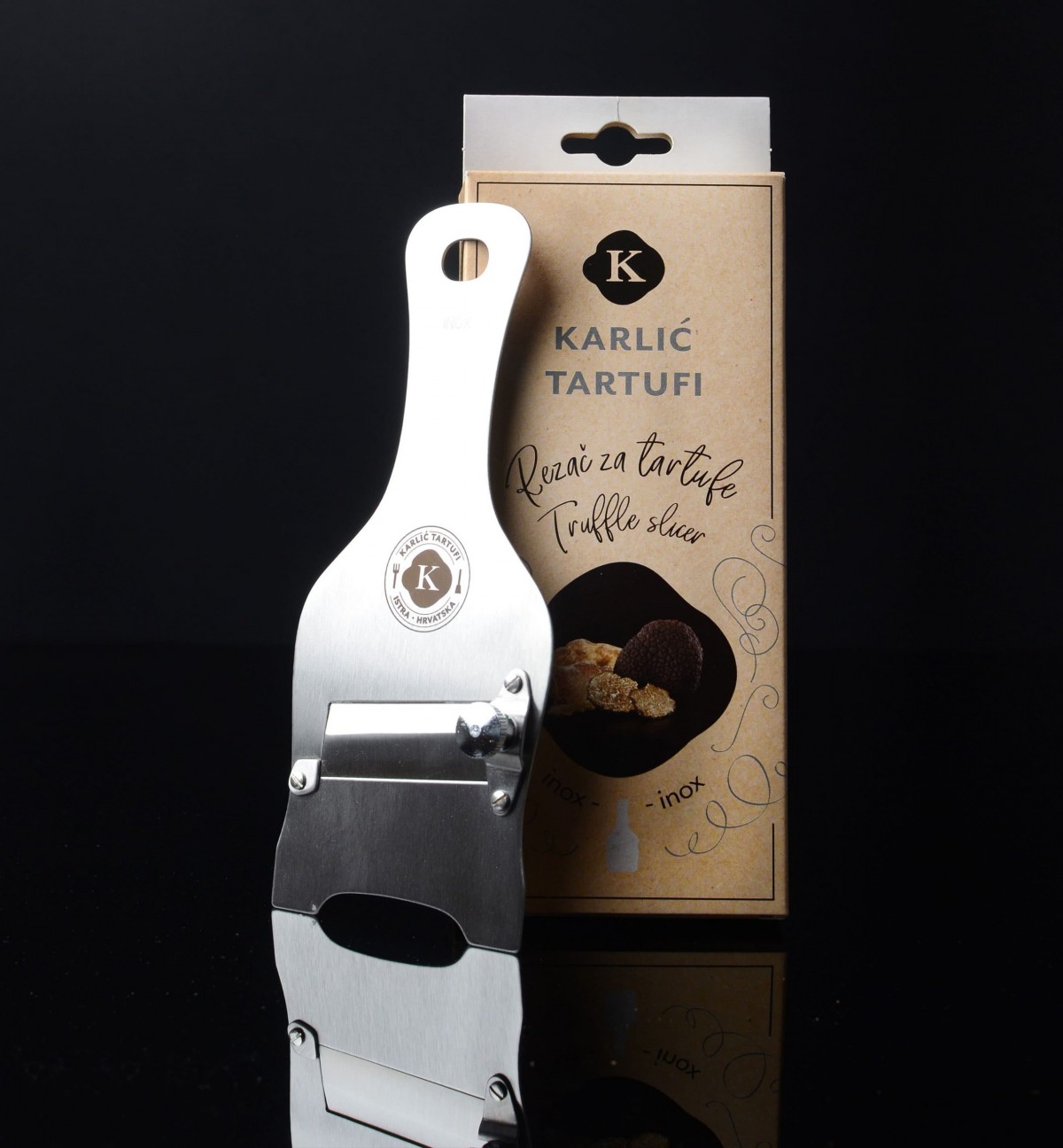 Stainless steel truffle cutter, Karlić Tartufi