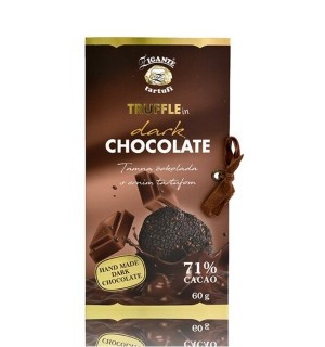 Truffle in - Zartbitterschokolade mit schwarzem Trüffel, Zigante Tartufi